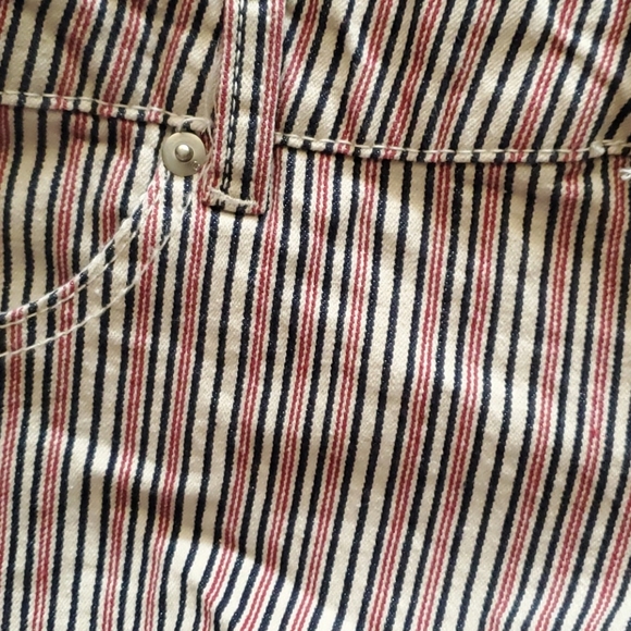Red, Blue, and white stripped shorts - Picture 3 of 6